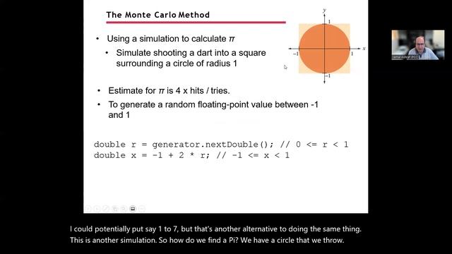 Big Java Chapter 6 Loops - Part 8 – Random numbers and simulations смотреть онлайн