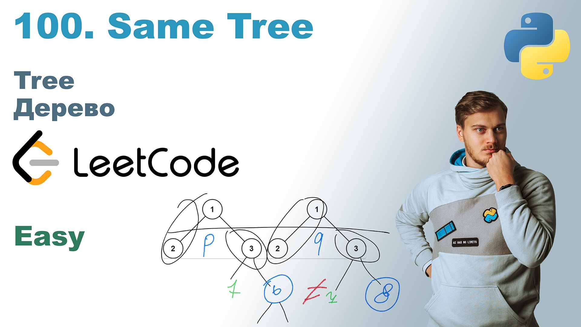 Same Tree | Решение на Python | LeetCode 100 смотреть онлайн