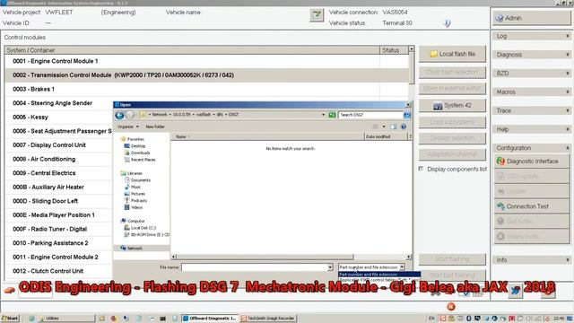 Flashing DQ 200 DSG7 Mechatronic Unit with Odis Engineering смотреть онлайн