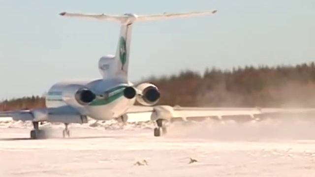 Взлет ТУ 154 в Ижме смотреть онлайн