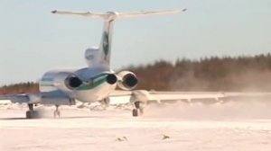 Взлет ТУ 154 в Ижме
