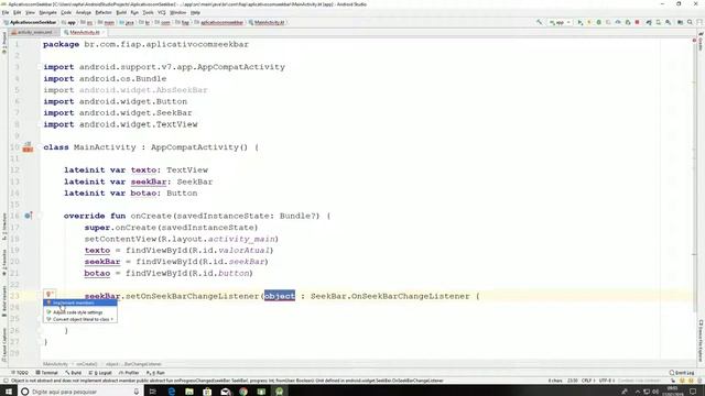 #5 - SeekBar em Kotlin - Curso de desenvolvimento para Android смотреть онлайн