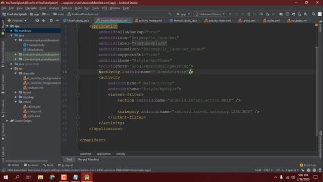 How to make a splash screen like YouTube app in Android Studio tutorial 2020 смотреть онлайн
