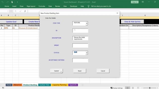 Excel Scrum Dashboard - Product Backlog смотреть онлайн