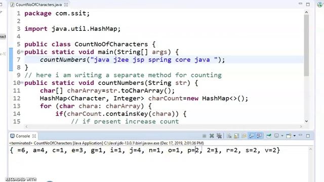 Count Number of Occurrences of each character in a String by java temple смотреть онлайн