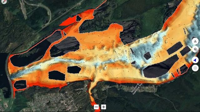 Рыбинское водохранилище. Lowrance. GLive. смотреть онлайн