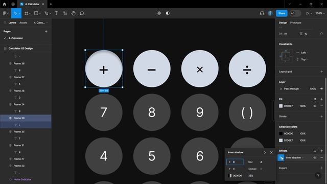 Daily UI Challenge | Calculator UI Design | Day - 04 | Figma Tutorial for Beginners смотреть онлайн