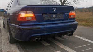 BMW E39 540i 4.4 v8 sound exhaust popcorn