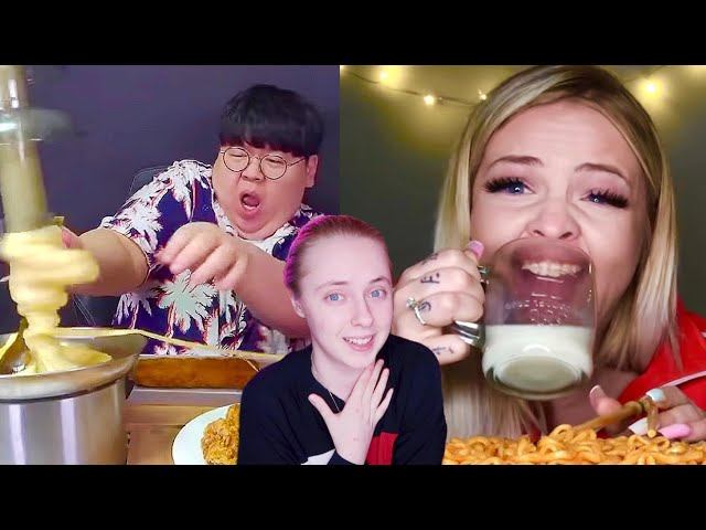 Самые СМЕШНЫЕ ФЭЙЛЫ в МУКБАНГ и АСМР реакция на мукбангеров смотреть онлайн