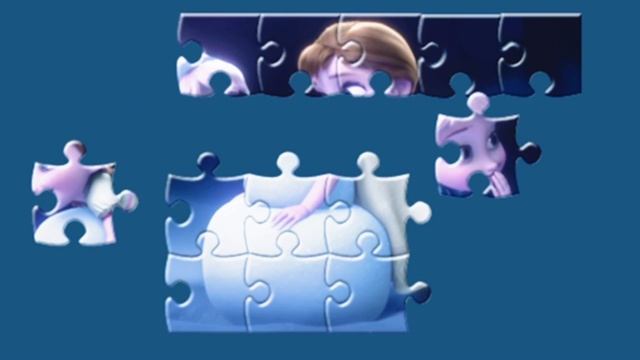 Маленькая Эльза и Анна Лепят Снеговика Вместе! Холодное Сердце Пазл для Детей! смотреть онлайн