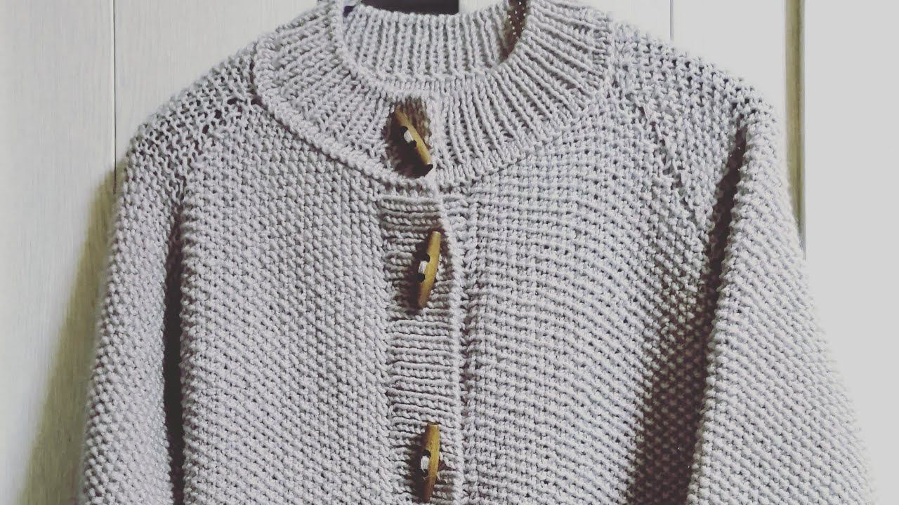 Кардиган вязание реглана сверху спицами (часть 1) смотреть онлайн