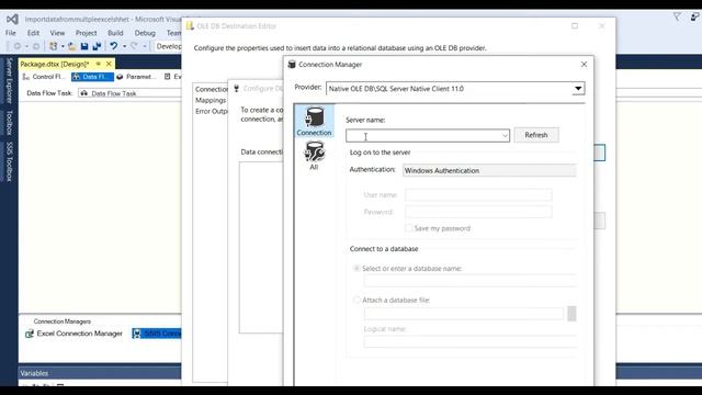 Import data from Multiple Excel File to SQL Server using an SQL Server Integration Services | part смотреть онлайн