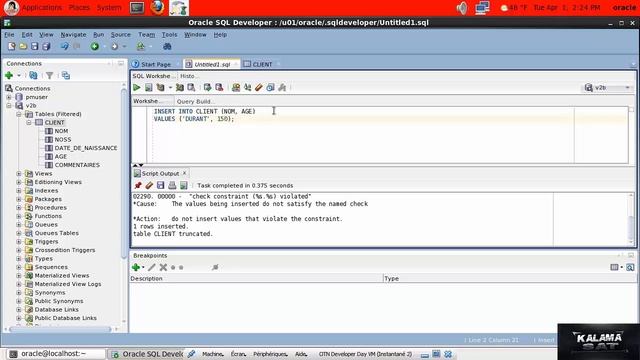 Lesson 11 : tutorial Utiliser des contraintes CHECK Oracle Database 12 смотреть онлайн