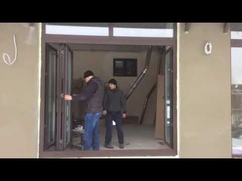 Работа складной двери-гармошка на объекте смотреть онлайн
