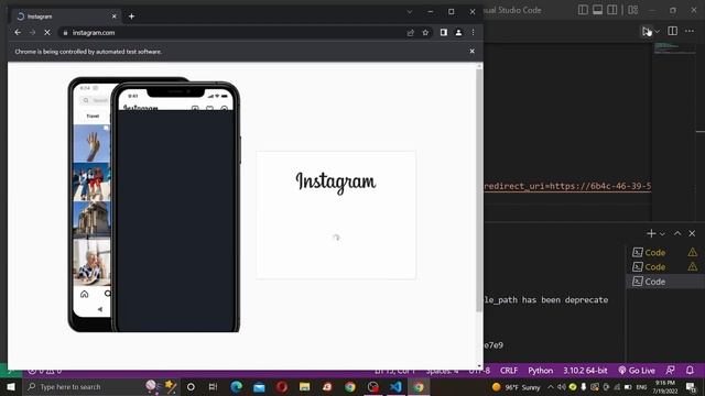 Automate Instagram login system using Python Selenium смотреть онлайн