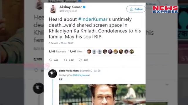 Inder Kumar को लेकर भावुक हुए AkshayKumar, ऐसे जताया अपना दुख смотреть онлайн