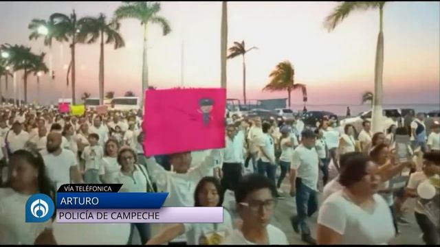Campechanos se unen a la movilización de policías contra el gobierno смотреть онлайн
