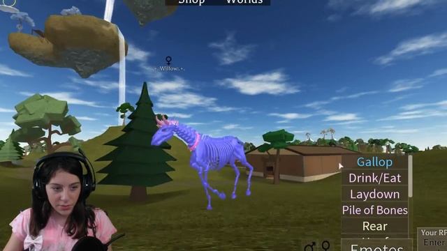 SKELETON HORSE ROBLOX HORSE WORLD Bag of Bones Funny Moments & Emotes! + My Character Story смотреть онлайн