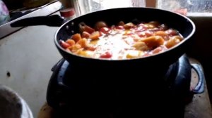 Жареные Помидоры с яйцами. Очень вкусно.