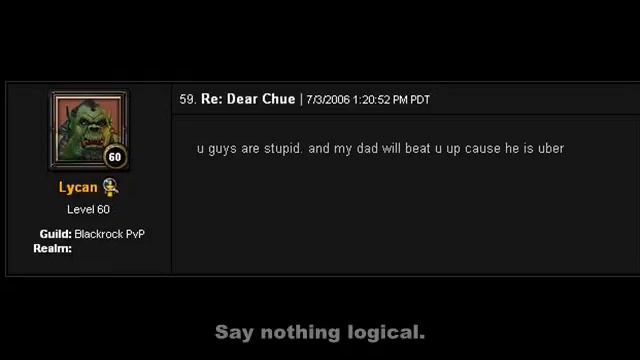 Inexorable does WoW forums.