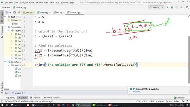 Python Full Course | Solve Quadratic Equation | Day-7 смотреть онлайн