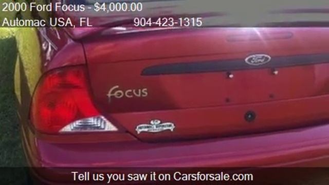 2000 Ford Focus SE - for sale in Jacksonville, FL 32244 смотреть онлайн