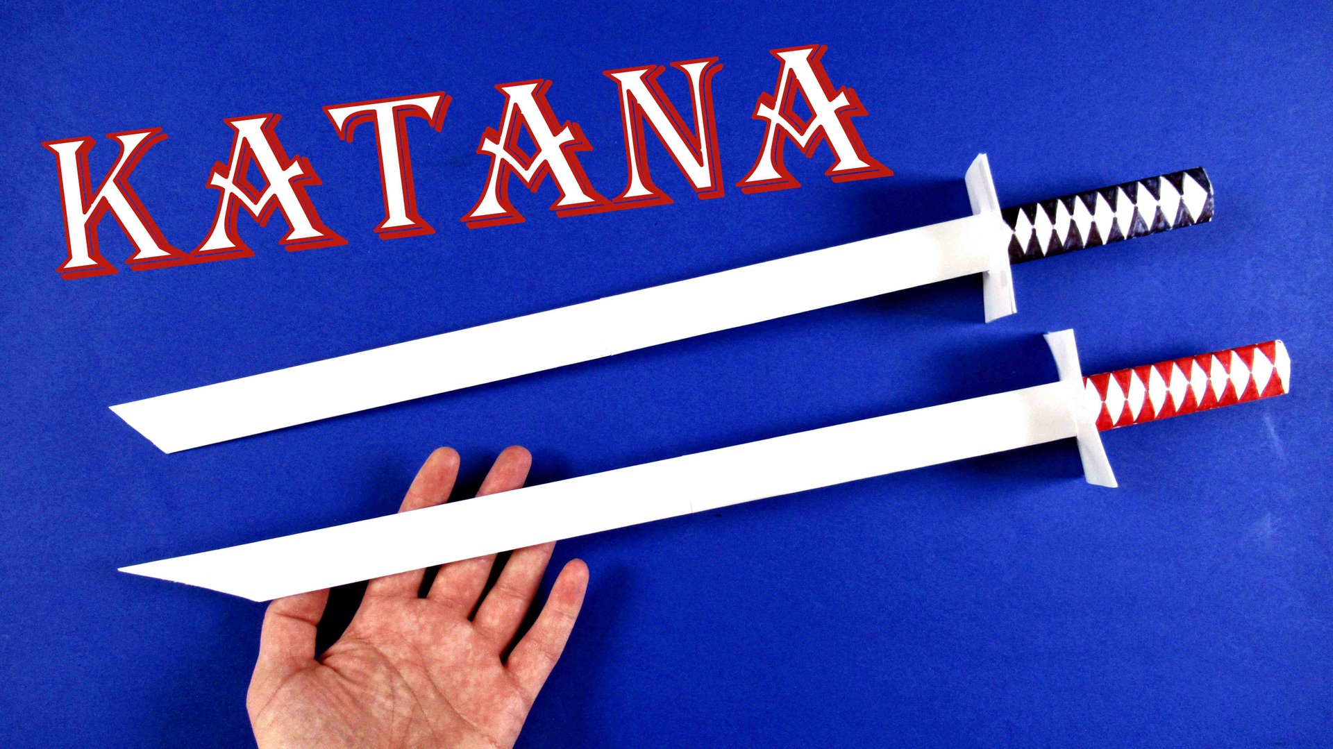 Как сделать меч из бумаги - катана из бумаги смотреть онлайн