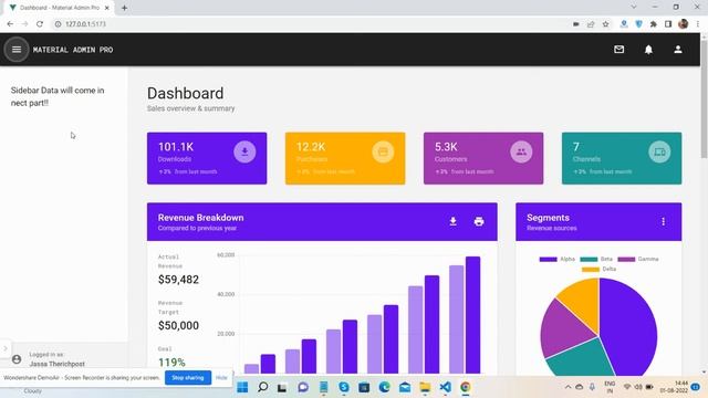 Vue 3 Admin Dashboard Template Free Download | Bootstrap 5 | Material Design Part 1 смотреть онлайн
