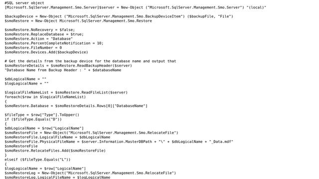 Databases: Restore SQL Server database using Windows Powershell 3.0 (3 Solutions!!) смотреть онлайн
