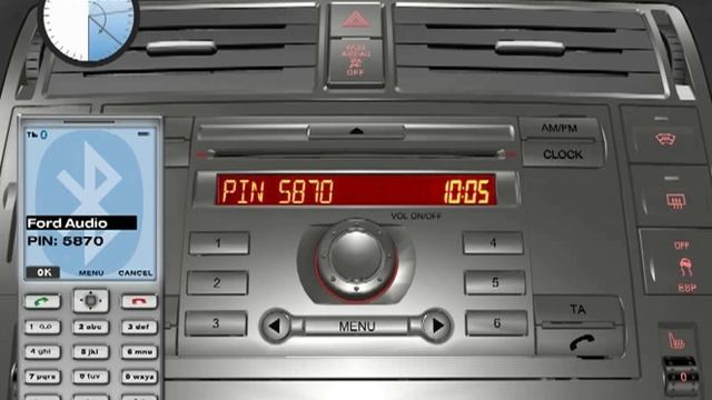 Ford CD6000 Vinculación del teléfono móvil смотреть онлайн