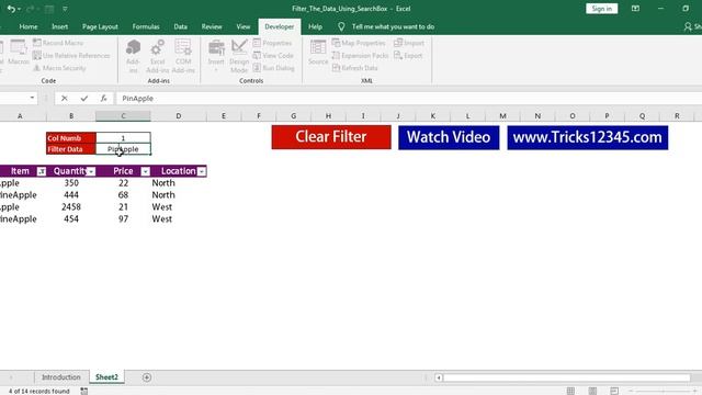 Filter The Data Using SearchBox Using VBA Macros смотреть онлайн