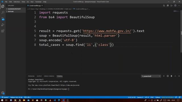 How to create a Covid 19 Desktop Notifier | Python Project смотреть онлайн