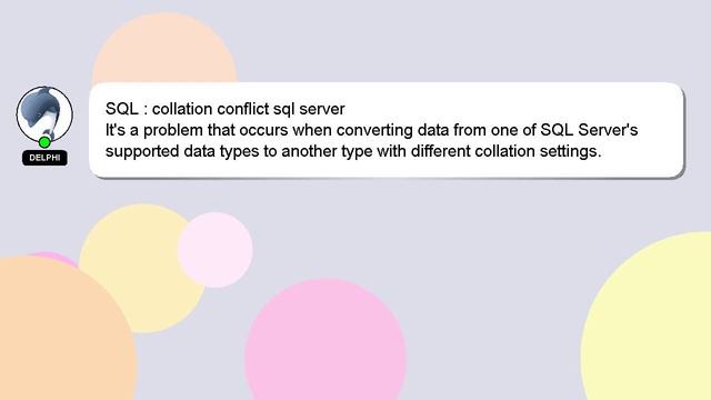 SQL : collation conflict sql server смотреть онлайн