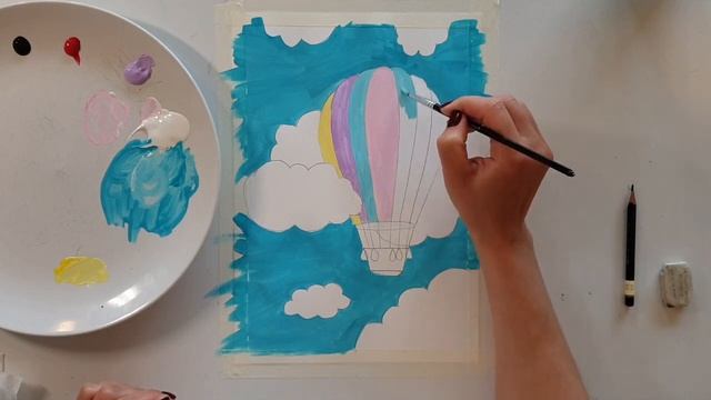 Рисуем Воздушный Шар || Как нарисовать Воздушный Шар! смотреть онлайн