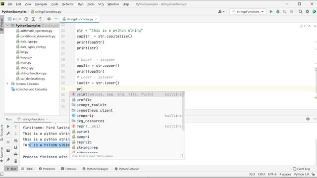 String Built-In Functions | Learn using capitalize string, upper string, string formatting and etc. смотреть онлайн