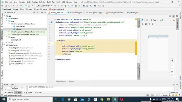 PDF-VIEW Password Protect Pdf File Show In Android Studio App-2020 смотреть онлайн