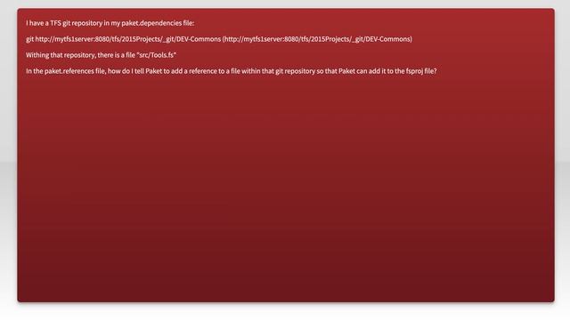 How can I reference in paket.references a file from a git repository? смотреть онлайн