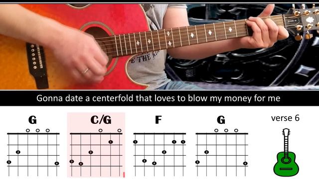 ROCKSTAR - Nickelback - Guitar lesson - Acoustic guitar (with chords & lyrics) смотреть онлайн