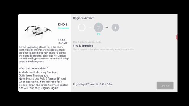 Hubsan Zino 2 - real time update to 1.2.2 firmware смотреть онлайн