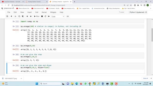 Numpy Python Tutorial 7 : Arange & Linspace Functions | Aksadur | Bangla смотреть онлайн