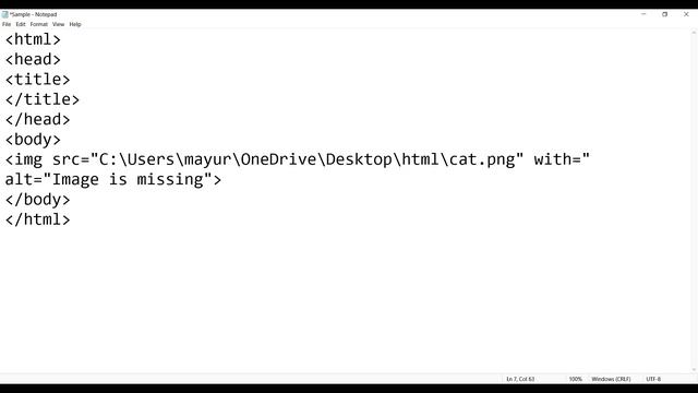 HTML tutorial IMG SRC tag and link in Hindi смотреть онлайн