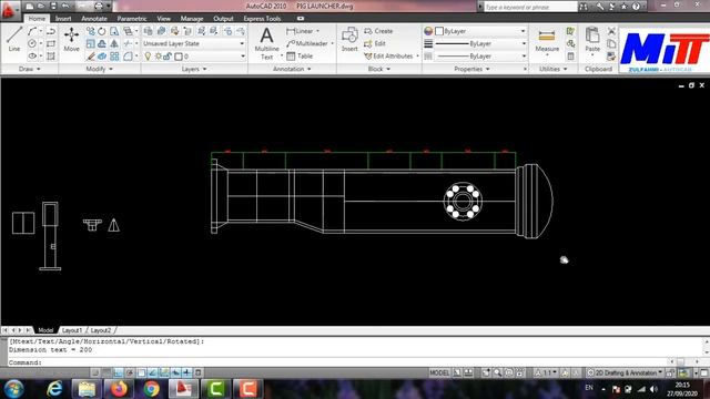 TUTORIAL AUTOCAD BASIC KE 11 PIG LAUNCHER (MITT CILEGON) Zulfahmi смотреть онлайн
