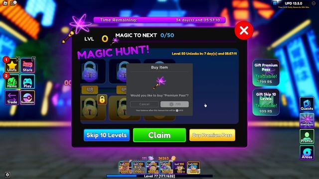 *NEW* BATTLEPASS AND WITCH HUNT EVENT! (Anime Adventures Version 13.5) смотреть онлайн