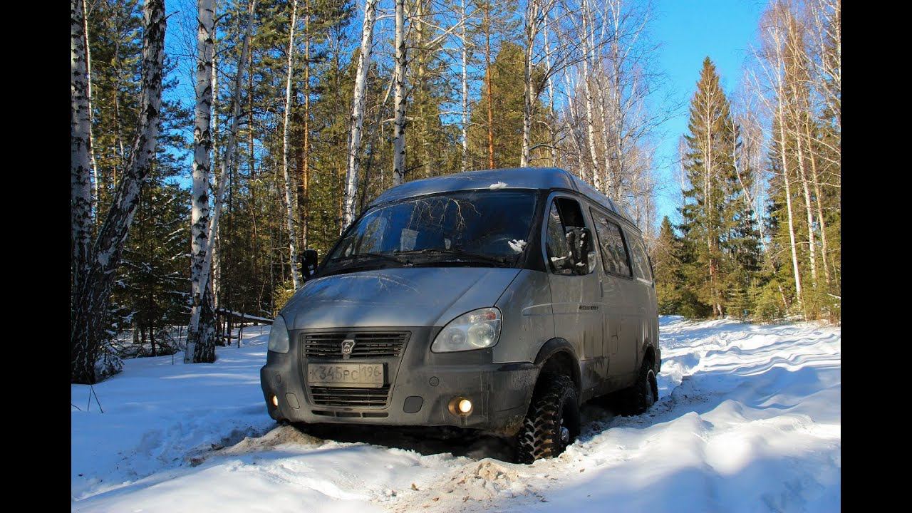 Соболь Cummins 4x4 Offroad. На грязевых колесах по глубокому снегу. смотреть онлайн