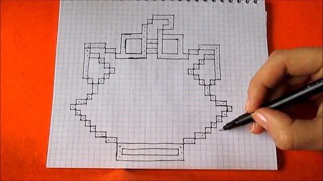 Кошечка Мари - Marie Cat - Как нарисовать по клеточкам Пиксель Арт Pixel Art смотреть онлайн