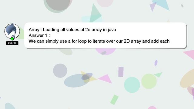 Array : Loading all values of 2d array in java смотреть онлайн