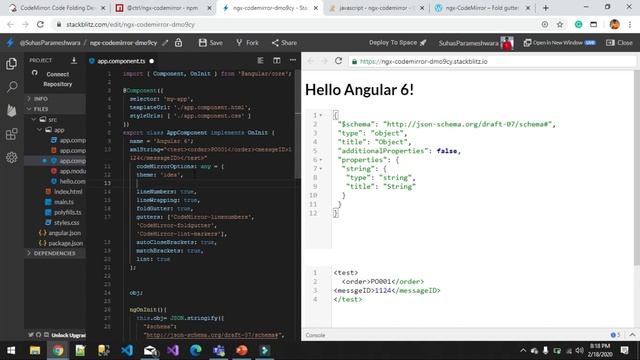 ngx-CodeMirror - Fold gutter issue смотреть онлайн