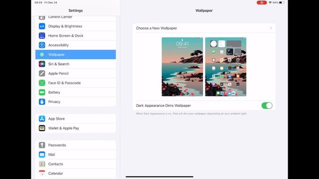 HOW TO ENABLE OR DISABLE DARK APPEARANCE DIMS WALLPAPER IN IPADOS 15 смотреть онлайн