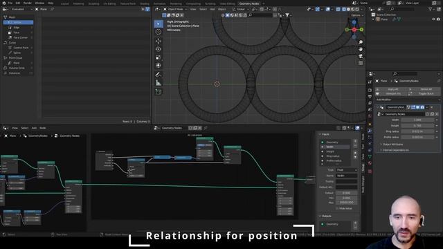 Procedural wire netting type 4/8 in Geometry nodes - Blender tutorial ENG смотреть онлайн