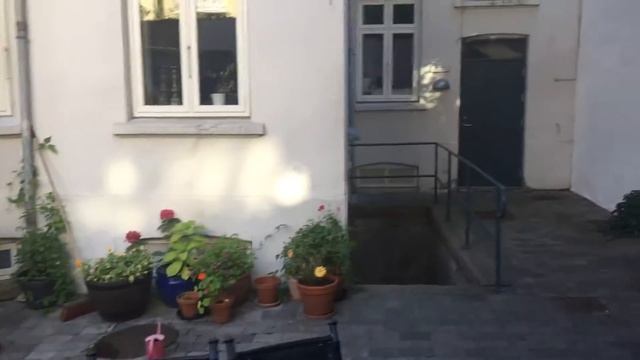 Черный ход из квартиры и внутренний дворик в старом доме в центре Копенгагена. смотреть онлайн